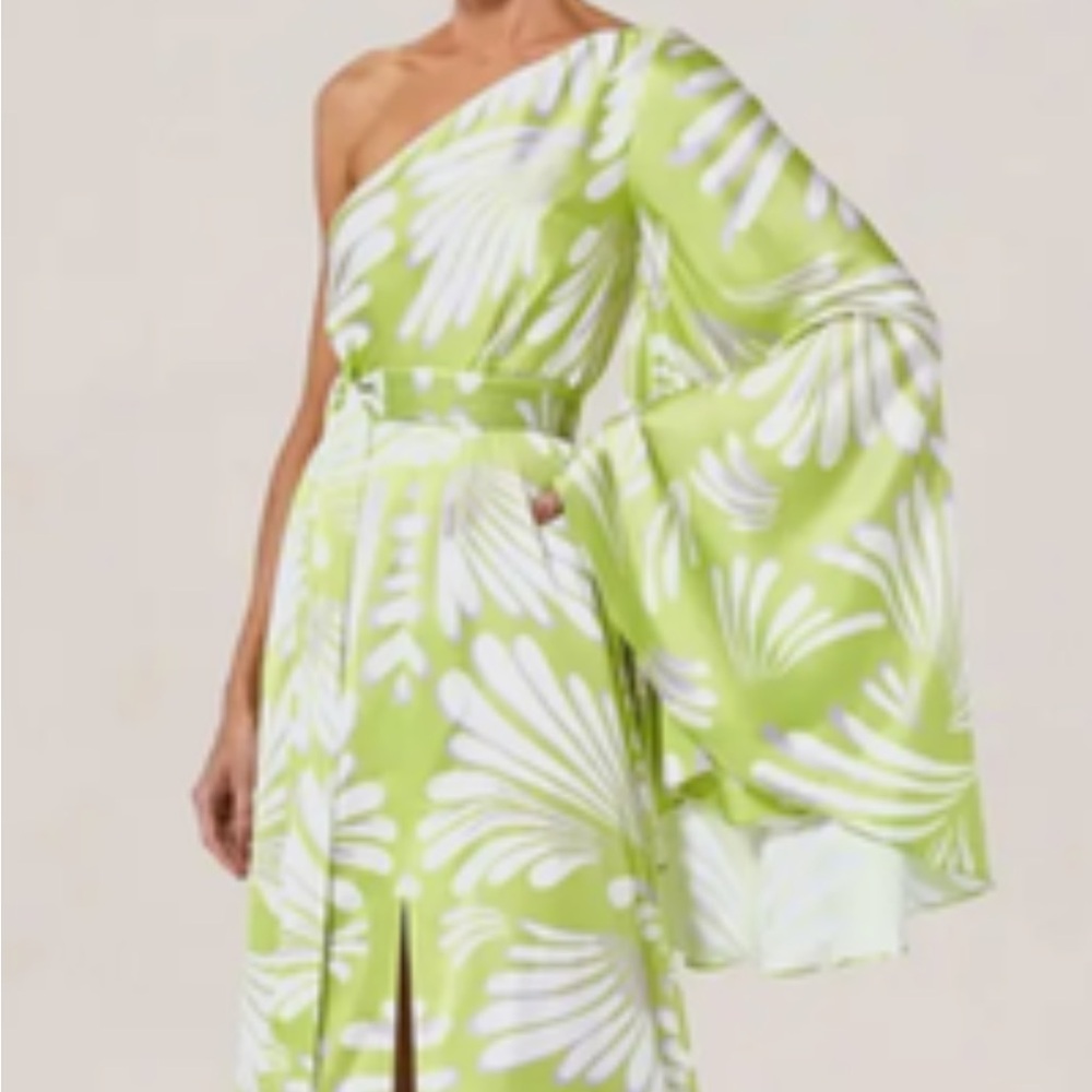 Alexis Vibrant Green Asymmetrical Dress